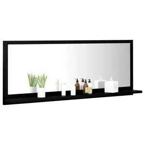 Dorlene Framed Wall Mounted Bathroom Mirror Black / 80 cm