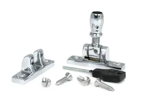 Mushroom Brighton Fastener - Narrow (Square) - Polished Chrome