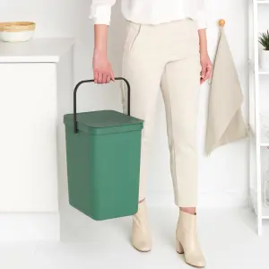 Brabantia Sort & Go Standard Fir Green Plastic Recycling bin - 25L Freestanding