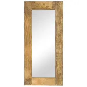 Berkfield Mirror Solid Mango Wood 50x110 cm