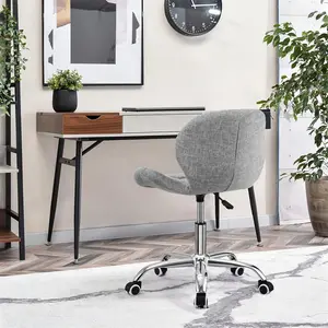 Erltrud Desk Chair Grey / Fabric