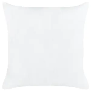 Set of 2 Cushions MINDALA Linen 50 x 50 cm Text Off-White