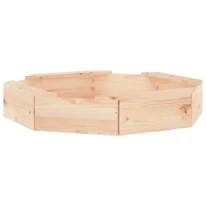 Berkfield Sandbox with Seats Octagon Solid Wood Pine