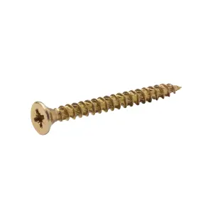 TurboDrive PZ Yellow-passivated Steel Screw (Dia)5mm (L)50mm, Pack of 20