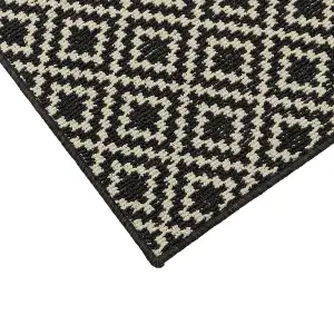 JVL Everley Machine Washable Latex Backed Runner Doormat, 80x120cm, Mono