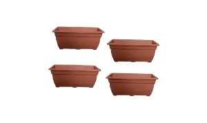 4 x Terracotta Bell Trough Planter 50cm