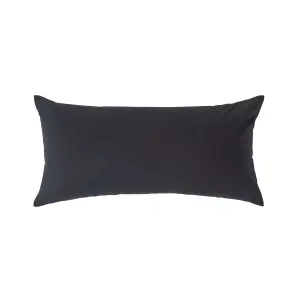 Homescapes Black Continental Egyptian Cotton Pillowcase 200 TC, 40 x 80 cm