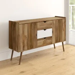 Rousseau 150cm Sideboard Brown/White