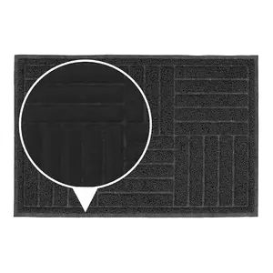 JVL Mud Grabber Spaghetti Scraper Doormat, 40x60cm, Grey Square