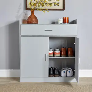 Home Source Novara Grey 2 Door Shoe Storage Cabinet