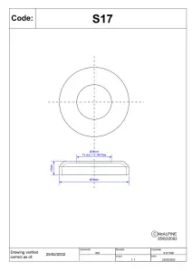 McAlpine S17 1" Flange for HDPE Pipe