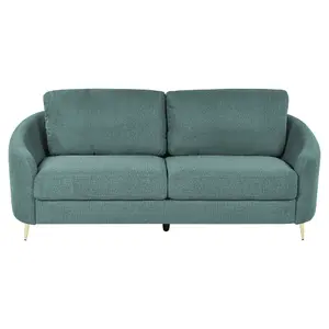 3 Seater Fabric Sofa Green TROSA