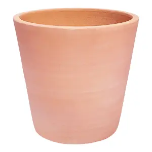 Verve Matt White washed White washed Terracotta Plant pot (Dia) 40cm, (H)38cm, 43L