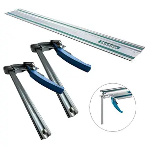 Makita Aluminum Plunge Saw Guide Rail 1.5m 1500mm DSP600 + Quick Release Clamps