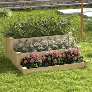 Costway 3-tier Raised Garden Bed Tiered Garden Box Patio Elevated Planter Box