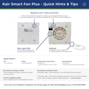 Kair Smart Fan Plus 100mm Intelligent Extractor Fan with Humidistat Timer & Data Logger