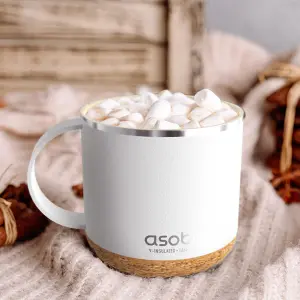 Asobu Infinite Double Wall Vacuum Insulated Mug White 470ml