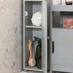 Munford Freestanding Linen Cabinet Grey