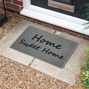 Nicoman Spaghetti Novelty UV Print Door Mat Grey 75 x 45cm - Home Sweet Home