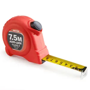 Dekton Hi Vis Red Soft Grip Autolock Tape Measure