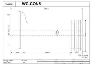 McAlpine WC-CON5 20mm Offset Adjustable Length Rigid WC Connector