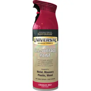 Rust-Oleum Universal Crimson red Gloss Multi-surface Protector Spray paint, 400ml