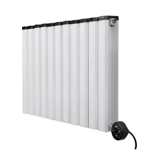 Smart WiFi Aluminium Electric Radiator. Low Energy consumption, High performance. 800 Watt. White.