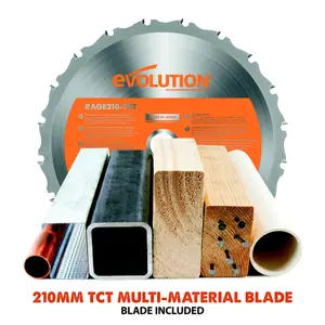 Evolution 1500W 240V 210mm Corded Sliding mitre saw R210SMS