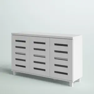 Lismore 16 Pair Shoe Storage Cabinet/Lismore shoe cabinet for 16 pairs of shoes White