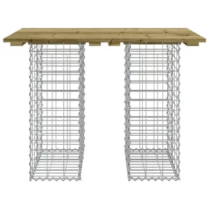 Berkfield Garden Bench Gabion Design 100x70x72 cm Impregnated Wood Pine