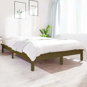 Berkfield Bed Frame Honey Brown 180x200 cm Super King Size Solid Wood Pine