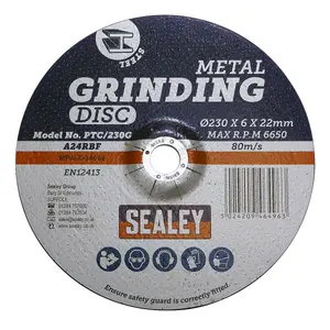 Sealey Grinding Disc from Aluminium Oxide 230 x 6mm 22mm Bore PTC/230G