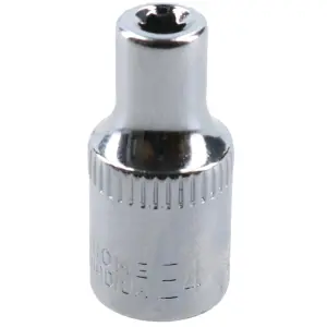 E4 Female Torx Socket Star Bit 1/4" Drive Standard External Chrome Vanadium