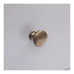 Mirano 3 Drawer Bedside Table Brass Knob