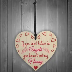 Red Ocean My Sister An Nanny Wooden Hanging Heart Cute Love Plaque