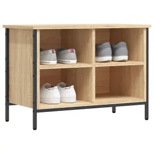 Berkfield Shoe Cabinet Sonoma Oak 69x35x50 cm Engineered Wood