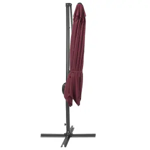 Cantilever Parasol 2.5 x 2.5 m Burgundy MONZA