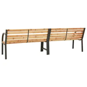 Berkfield Twin Garden Bench 241 cm Chinese Fir Wood