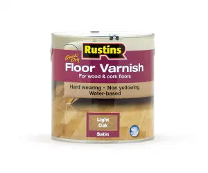 Rustins Floor Varnish Satin - Light Oak 2.5ltr