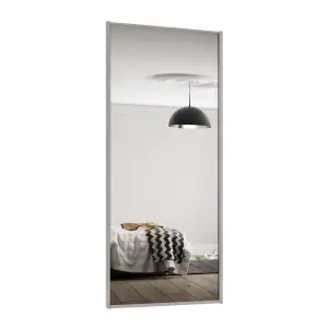 Spacepro Sliding Wardrobes Full length Mirror Cashmere frame Single panel Mirrored door, (H) 2220mm x (W) 762mm