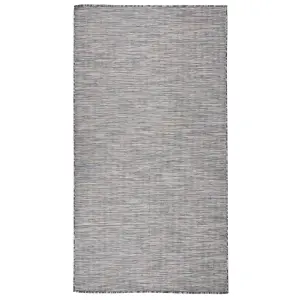 Berkfield Outdoor Flatweave Rug 80x150 cm Brown and Black