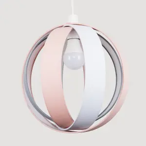 ValueLights J90 Pink Modern Fabric Globe Ceiling Pendant Light Shade