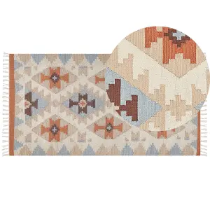 Cotton Kilim Area Rug 80 x 150 cm Multicolour DILIJAN