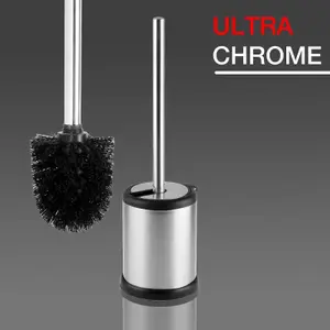 Showerdrape Aero Stainless Steel Satin Toilet Brush & Holder