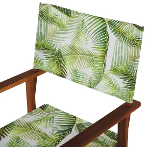 Set of 2 Garden Chairs CINE Acacia Wood Light Green