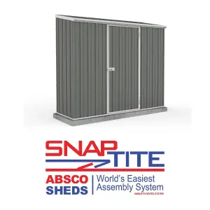 Absco Space Saver Pent Woodland Grey Metal Garden Storage Shed 2.26m x 0.78m (7.5ft x 3ft)