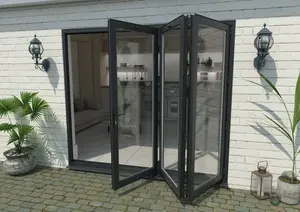 Green & Taylor Anthracite Grey Aluminium External Bifolding Doors - 3 Right - 2390 x 2090mm (WxH)