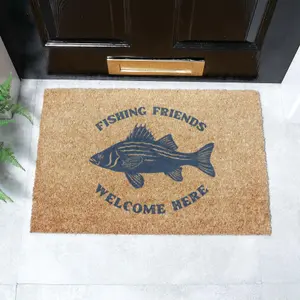 Fishing Friends Welcome Doormat (60 x 40cm)