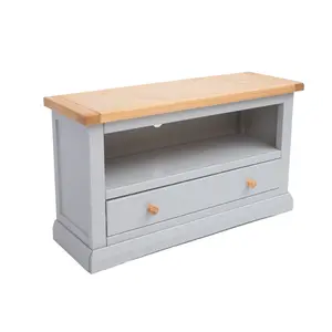 Loreo Light Grey 1 Drawer TV Cabinet Wood Knob