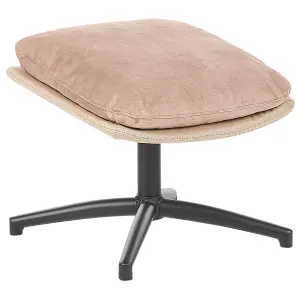 Chair with Footstool EIDE with Footstool Velvet Sand Beige